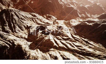 Insight Mars exploring the surface of red planet. Elements furnished by NASA. 93860415