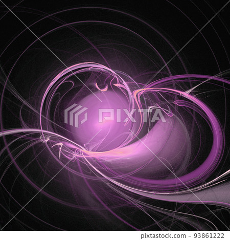 fantasy space illustration of a purple planet in deep space, wallpaper, design 93861222