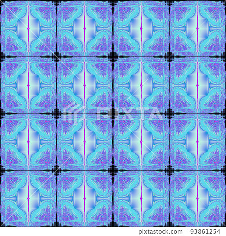 geometric seamless floral symmetrical pattern in blue and purple colors, tile, texture, design geometric seamless floral symmetrical pattern in blue and purple colors, tile, texture, design 93861254