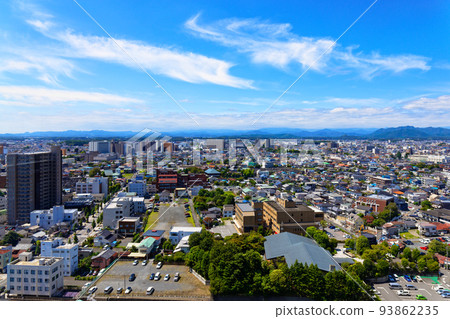 A view of the town in the direction of the Tochigi Prefectural Government Building from the observation lobby of the Tochigi Prefectural Office A view of the town in the direction of the Tochigi Prefectural Government Building from the observation lobby of the Tochigi Prefectural Office 93862235