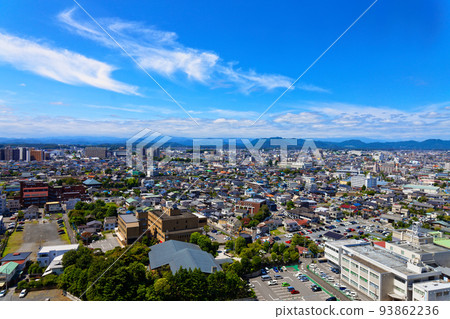 A view of the town in the direction of the Tochigi Prefectural Government Building from the observation lobby of the Tochigi Prefectural Office A view of the town in the direction of the Tochigi Prefectural Government Building from the observation lobby of the Tochigi Prefectural Office 93862236