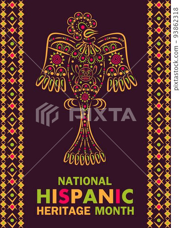 National Hispanic Heritage Month vector for card, banner, poster and background. Aztecs, Incas 93862318