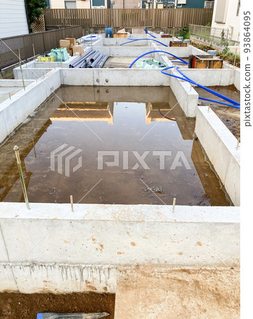 The site of foundation construction of collective housing 93864095