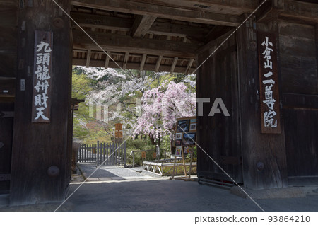 Nison-in Temple, Saga, Ukyo Ward, Kyoto City, overlooking the precincts from the main gate Nison-in Temple, Saga, Ukyo Ward, Kyoto City, overlooking the precincts from the main gate 93864210