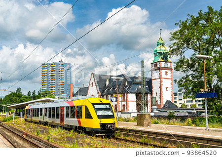 Railcar at Bad Homburg Station near Frankfurt in Germany Railcar at Bad Homburg Station near Frankfurt in Germany 93864520