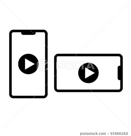 smartphone play icon smartphone play icon 93866268
