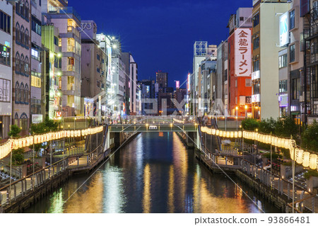Osaka Minami, Dotonbori Shopping Street, from Tazaemonbashi to Aiaibashi Osaka Minami, Dotonbori Shopping Street, from Tazaemonbashi to Aiaibashi 93866481