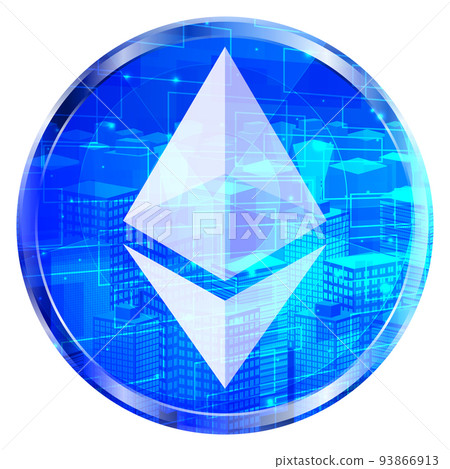 Ethereum virtual currency mark icon 93866913