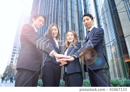 Business scene, team of four 93867133