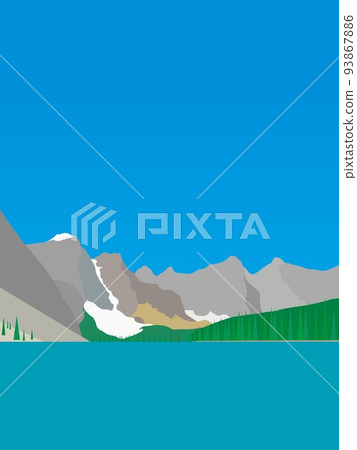 冰磧湖加拿大洛磯山加拿大 冰磧湖加拿大洛磯山加拿大 93867886