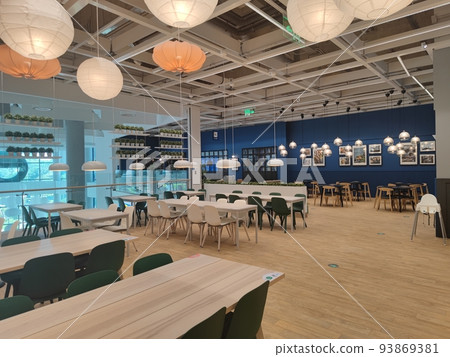 现代餐厅室内空间 93869381