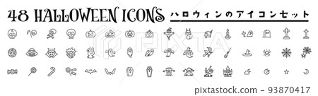 48 Halloween icon set 01 Vector illustration material 48 Halloween icon set 01 Vector illustration material 93870417