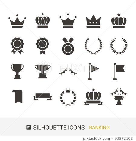 EC site icon standard content ranking silhouette icon EC site icon standard content ranking silhouette icon 93872108