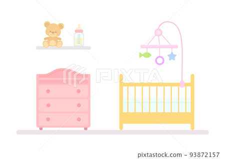Baby furniture for nursery. Home interior concept Baby furniture for nursery. Home interior concept 93872157