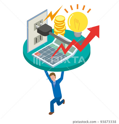 A man who suffers from an increase in electricity bills 93873338