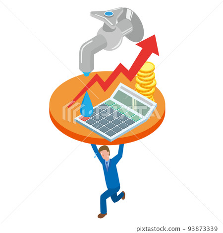 A man suffering from a water rate hike 93873339