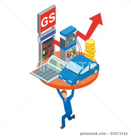 A man who suffers from rising gasoline prices 93873342