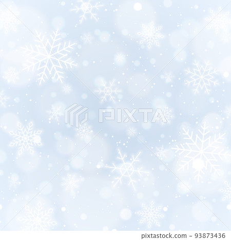 Winter vector illustration background with falling snowflakes 93873436