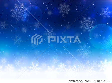 冬天的夜空矢量圖背景與飄落的雪花 冬天的夜空矢量圖背景與飄落的雪花 93873438