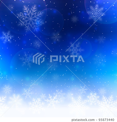 冬天的夜空矢量圖背景與飄落的雪花 93873440