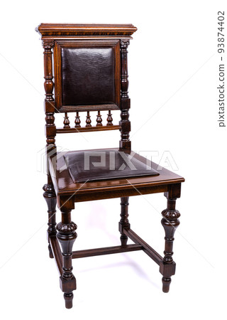 Antique Eclectic Chair Isolated on White Background Antique Eclectic Chair Isolated on White Background 93874402