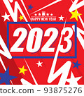 Happy New Year 2023 Celebration Card Vector Illustration. 93875276