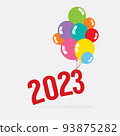 2023 With Balloon Bunch Celebrate Concept Vector Illustration. 93875282