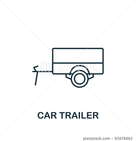 Car Trailer icon. Line simple line Car Service icon for templates, web design and infographics 93876662