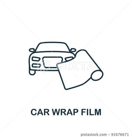 Car Wrap Film icon. Line simple line Car Service icon for templates, web design and infographics 93876671