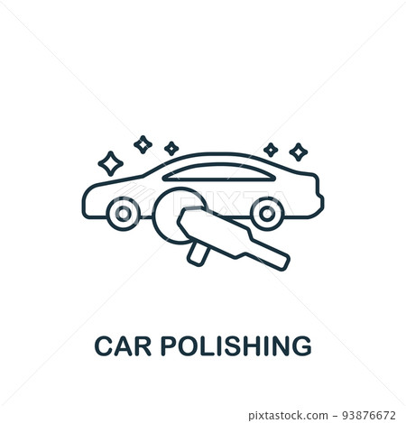 Car Polishing icon. Line simple line Car Service icon for templates, web design and infographics 93876672