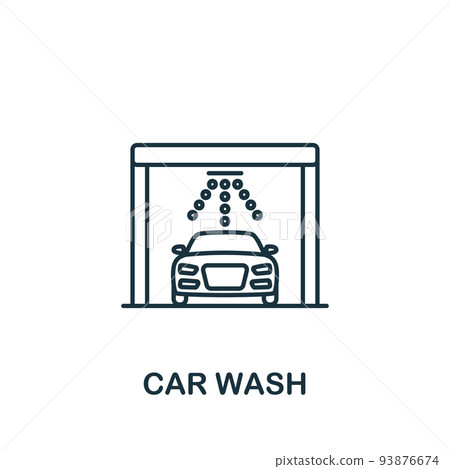 Car Wash icon. Line simple line Car Service icon for templates, web design and infographics 93876674
