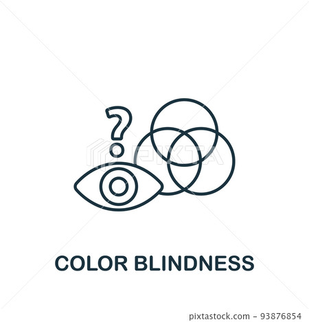 Color Blindness icon. Line simple icon for templates, web design and infographics Color Blindness icon. Line simple icon for templates, web design and infographics 93876854