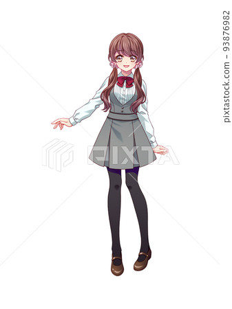 Anime-style male character full-body illustration - Stock Illustration  [85969439] - PIXTA