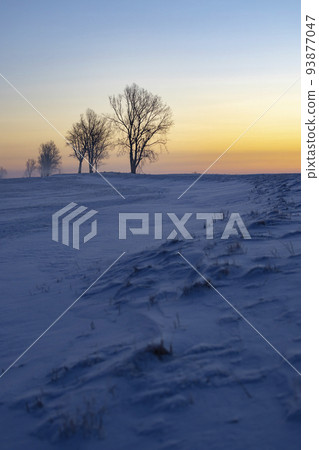 Sunrise near Hight Tatras in winter time, Slovakia 93877047