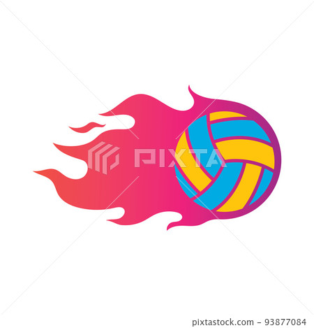 Volley ball logo vector 93877084