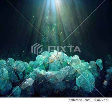 Plastic in water, ecological concept 93877330