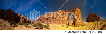 Abstract Rock formation at plateau Ennedi aka Aloba arch in Chad Abstract Rock formation at plateau Ennedi aka Aloba arch in Chad 93877882