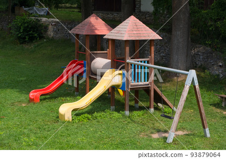 Playground. A place for children to play in the park. 93879064