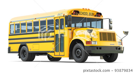 School bus isolated on white background. 93879834