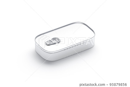 Blank aluminum sardine conserve can label mockup, side view 93879856
