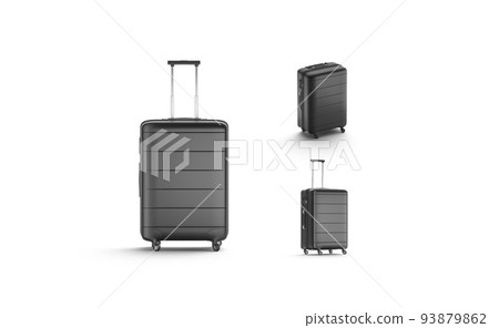 Blank black suitcase mockup stand, different views Blank black suitcase mockup stand, different views 93879862