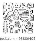 Feminine hygiene products icon editable line stroke. 93880405