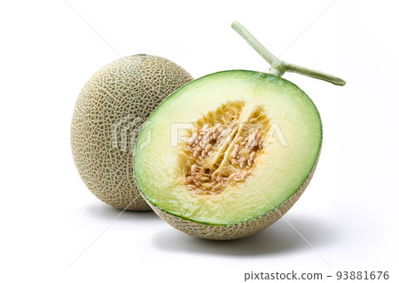 伯爵的甜瓜切塊用於演示,在白色背景下拍攝 伯爵的甜瓜切塊用於演示,在白色背景下拍攝 93881676