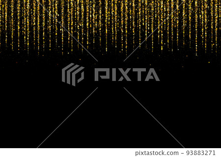 Dark background with golden dots falling from above, raining golden dust particles Dark background with golden dots falling from above, raining golden dust particles 93883271