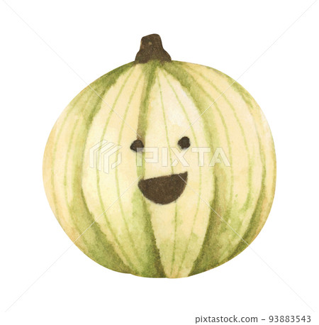 Pumpkin for Halloween. Watercolor illustration. 93883543