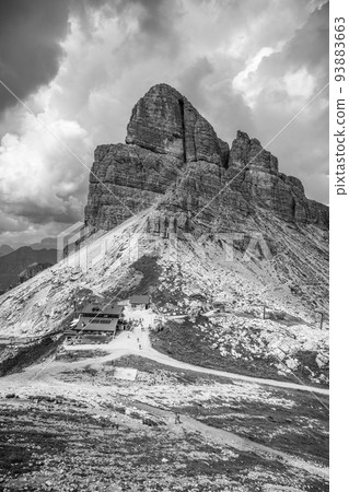 Averau Mountain and Rifugio Averau in Dolomites Averau Mountain and Rifugio Averau in Dolomites 93883663