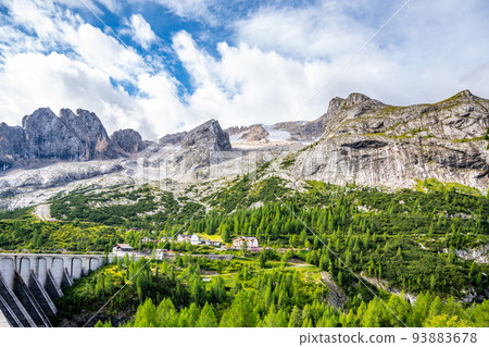 Dam of Lago di Fedaia and Marmolada 93883678