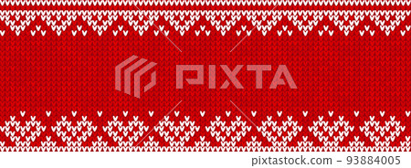 Ugly sweater Christmas party border. Knitted...-插圖素材 [93884005] - PIXTA圖庫