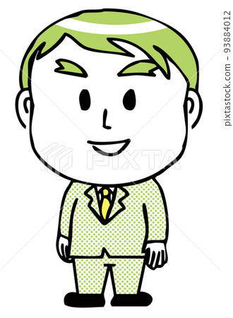 A cute male office worker smiling facing forward A cute male office worker smiling facing forward 93884012