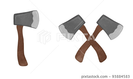 Cute wooden ax illustration set - Stock Illustration [93884583] - PIXTA